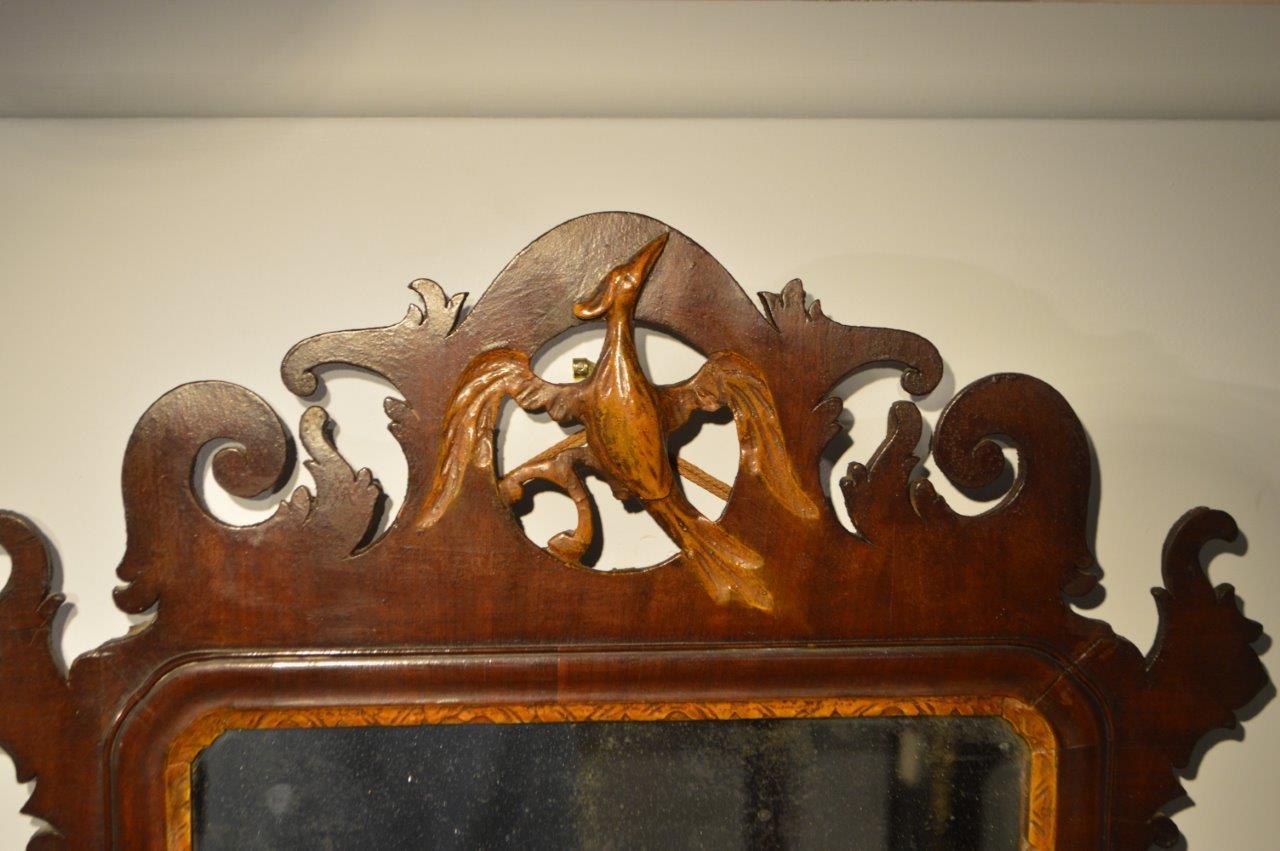 Chippendale Style George III Period Mahogany Pierced Fretwork Mirror 1