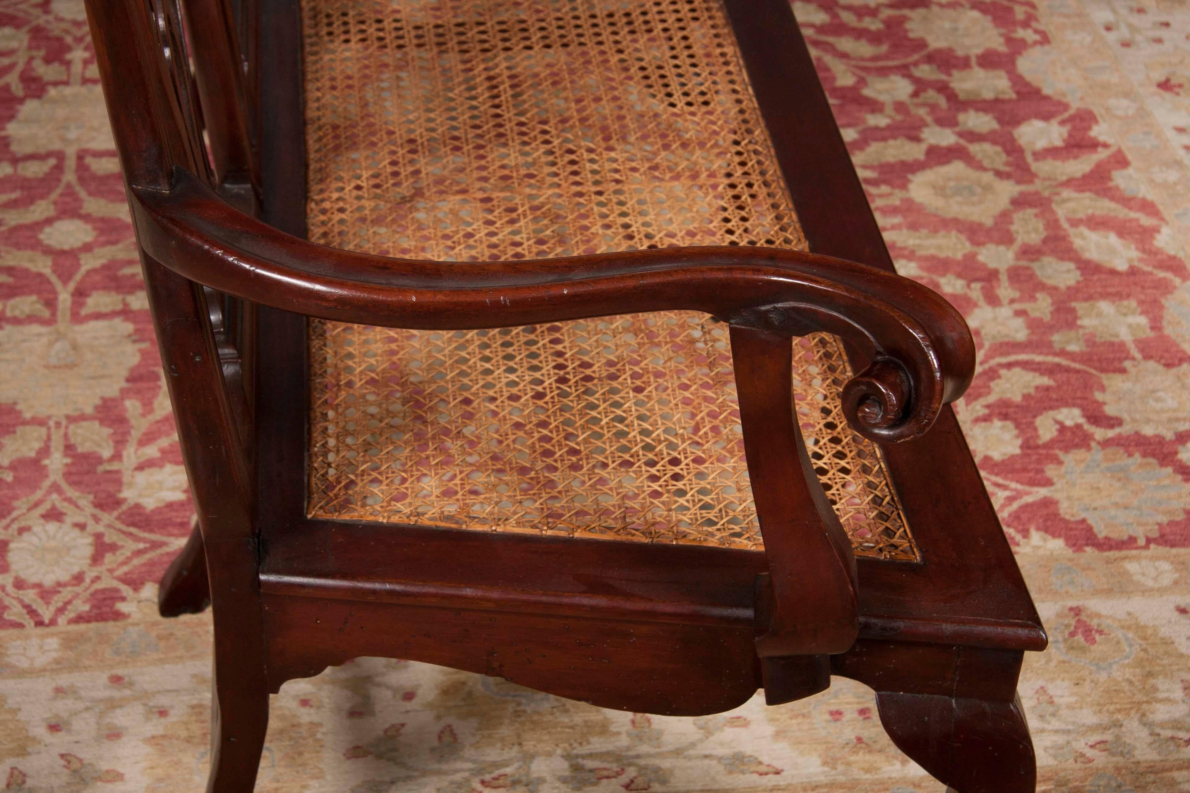 19th Century Chippendale Style Mahogany Carved Back Settee