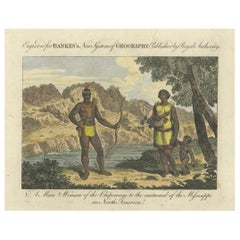 Antique A Chippeway Family to the Eastward of The Mississippi in North America, 1788