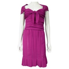 A Christian Dior/Gianfranco Ferré Couture Rosa Chiffonkleid  Um 1990