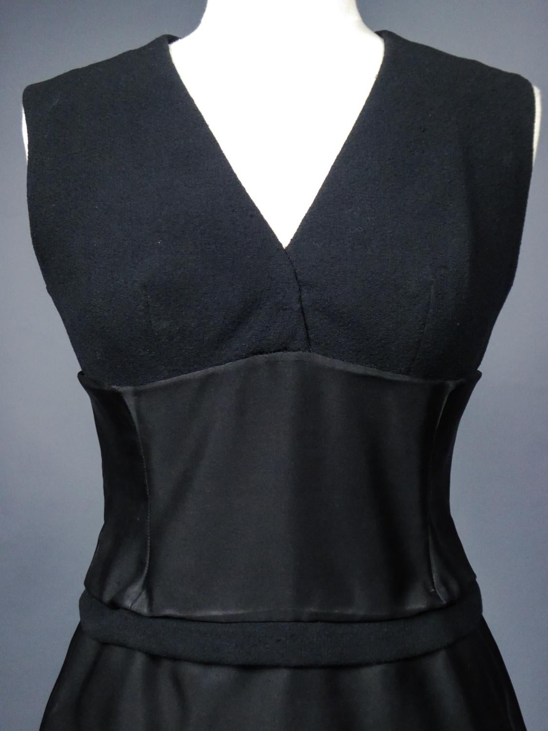 A Christian Dior Haute Couture Little Black Dress by Marc Bohan Fall 1961 In Excellent Condition In Toulon, FR