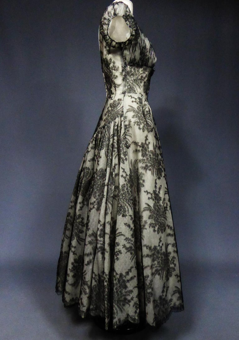 A Christian Dior Lace Couture Gown Collection Ligne Oblique