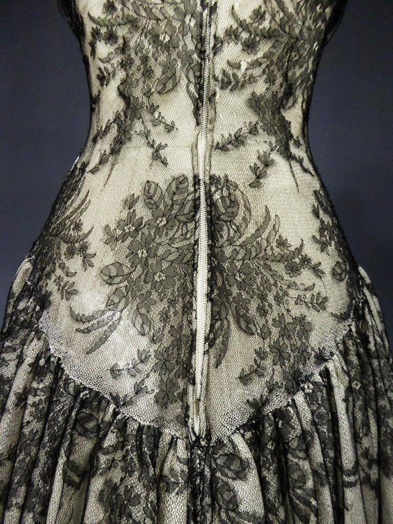 knee length dresses for ladies Dior Grey Lace Slip Dress main image 0
