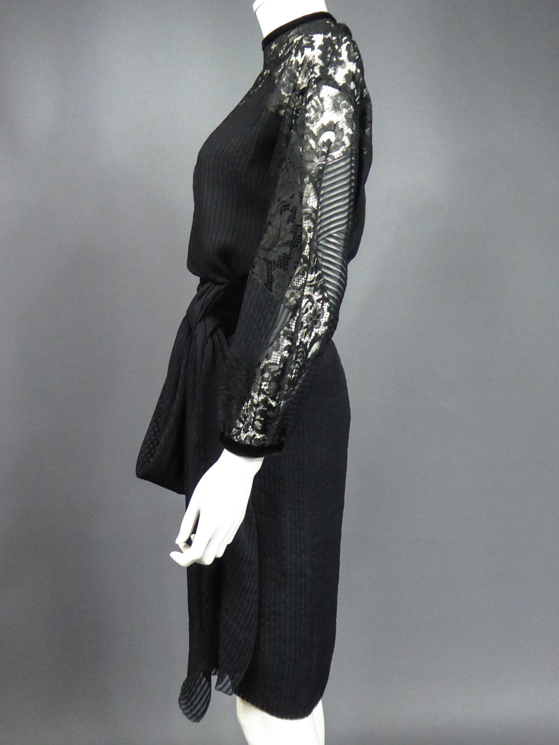 Christian Dior-Marc Bohan Kleines Schwarzes Kleid mit der Nummer 15843 Frühjahr/Sommer 1982 im Angebot 9
