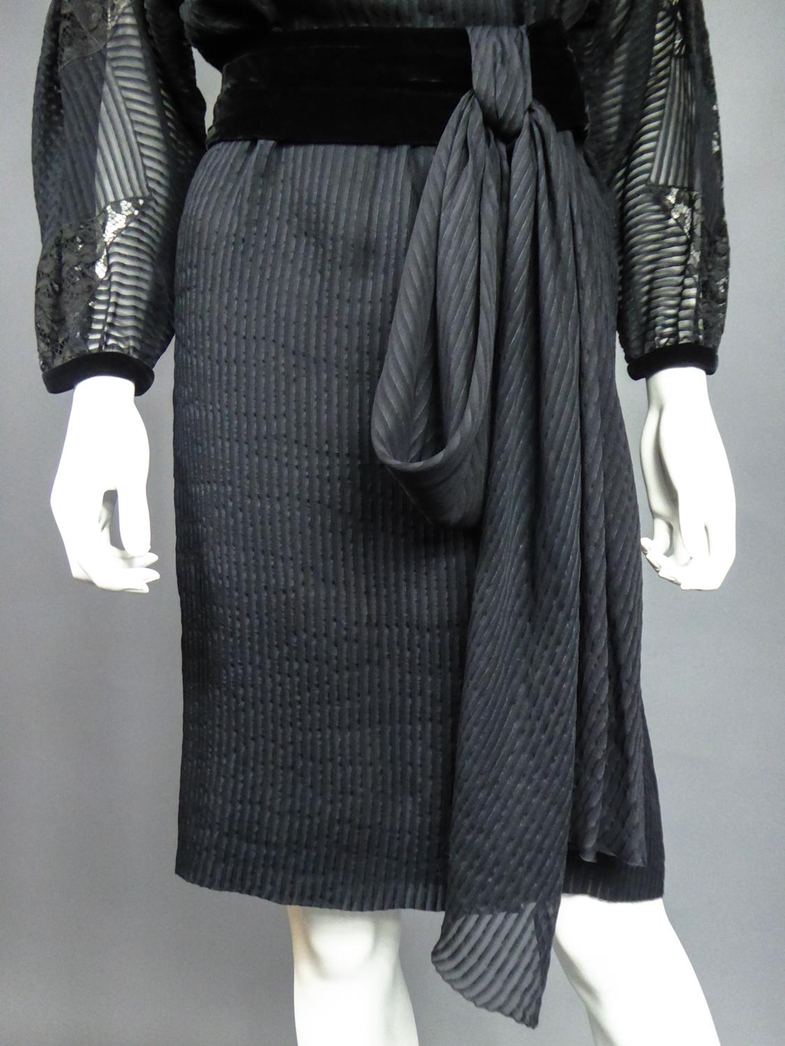 Christian Dior-Marc Bohan Kleines Schwarzes Kleid mit der Nummer 15843 Frühjahr/Sommer 1982 im Angebot 13