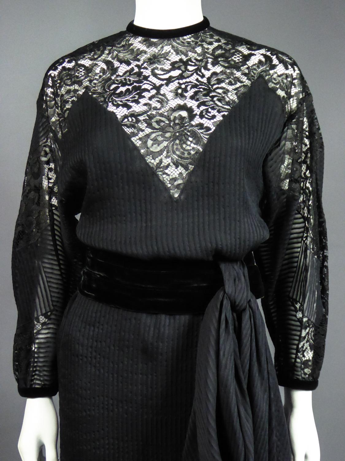 Christian Dior-Marc Bohan Kleines Schwarzes Kleid mit der Nummer 15843 Frühjahr/Sommer 1982 Damen im Angebot