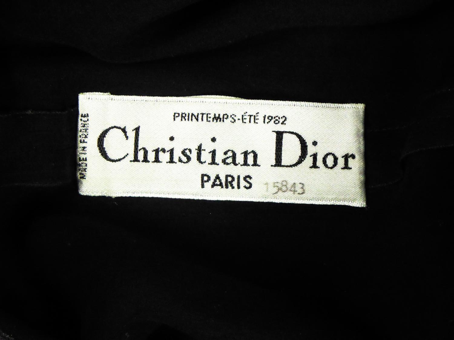 A Christian Dior-Marc Bohan Little Black Dress numbered 15843 Spring Summer 1982 For Sale 3
