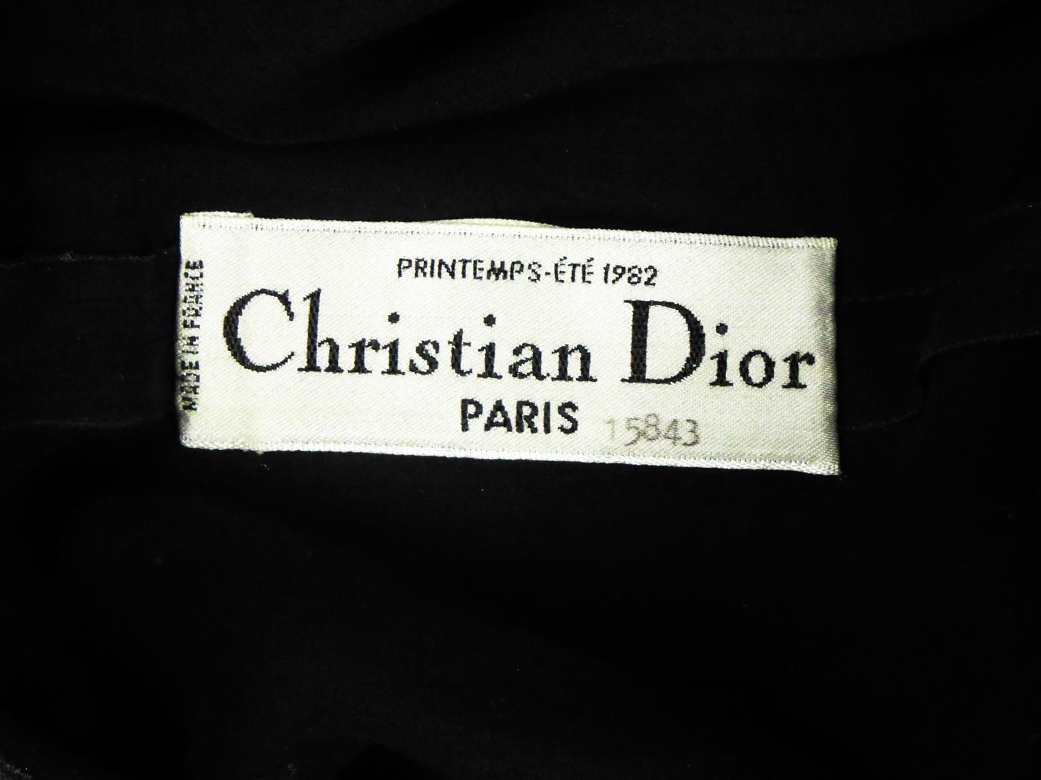Ein Christian Dior-Marc Bohan Kleines Schwarzes Kleid mit der Nummer 15843 Frühjahr/Sommer 1982 im Angebot 3