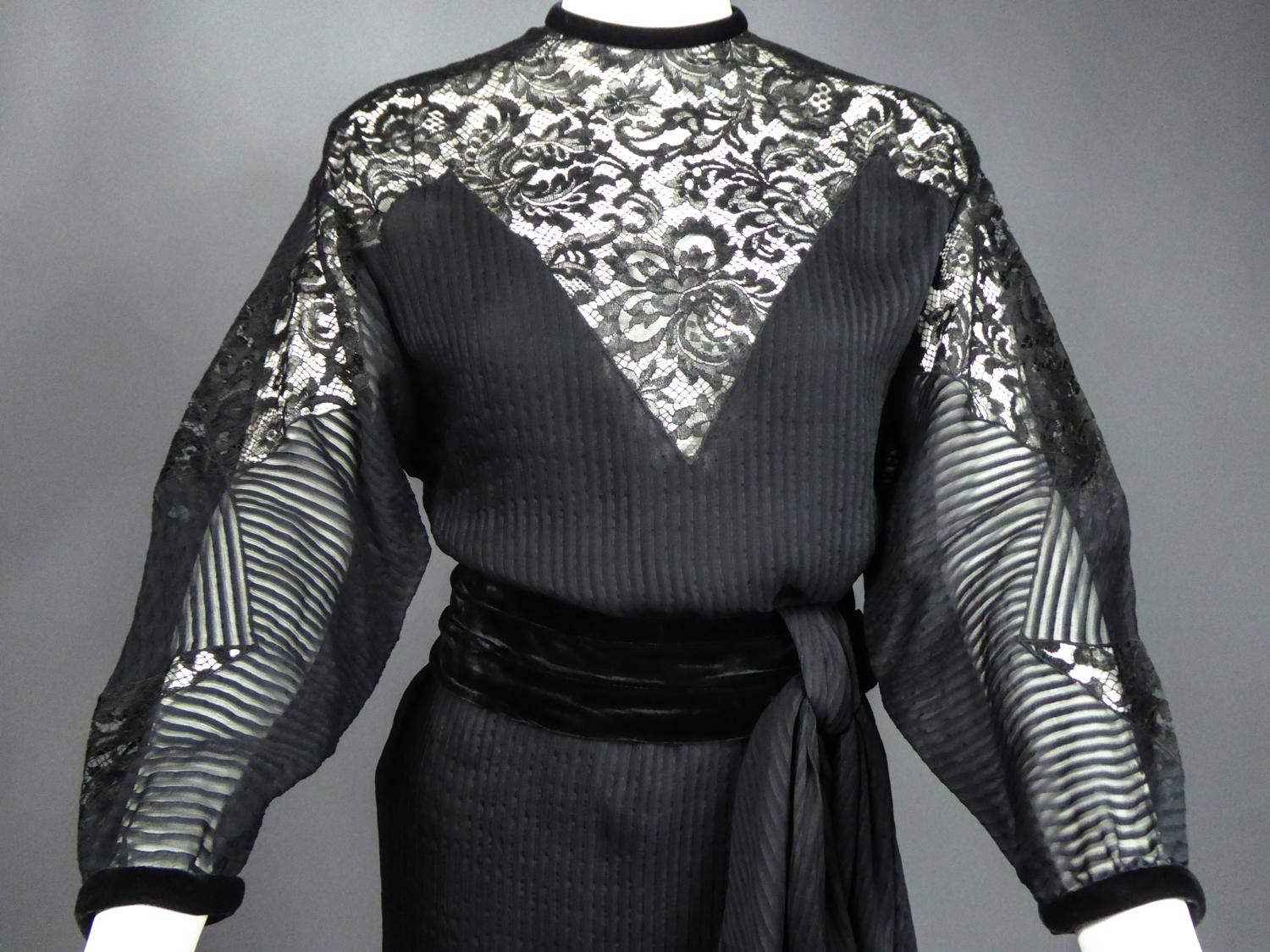 Christian Dior-Marc Bohan Kleines Schwarzes Kleid mit der Nummer 15843 Frühjahr/Sommer 1982 im Angebot 6