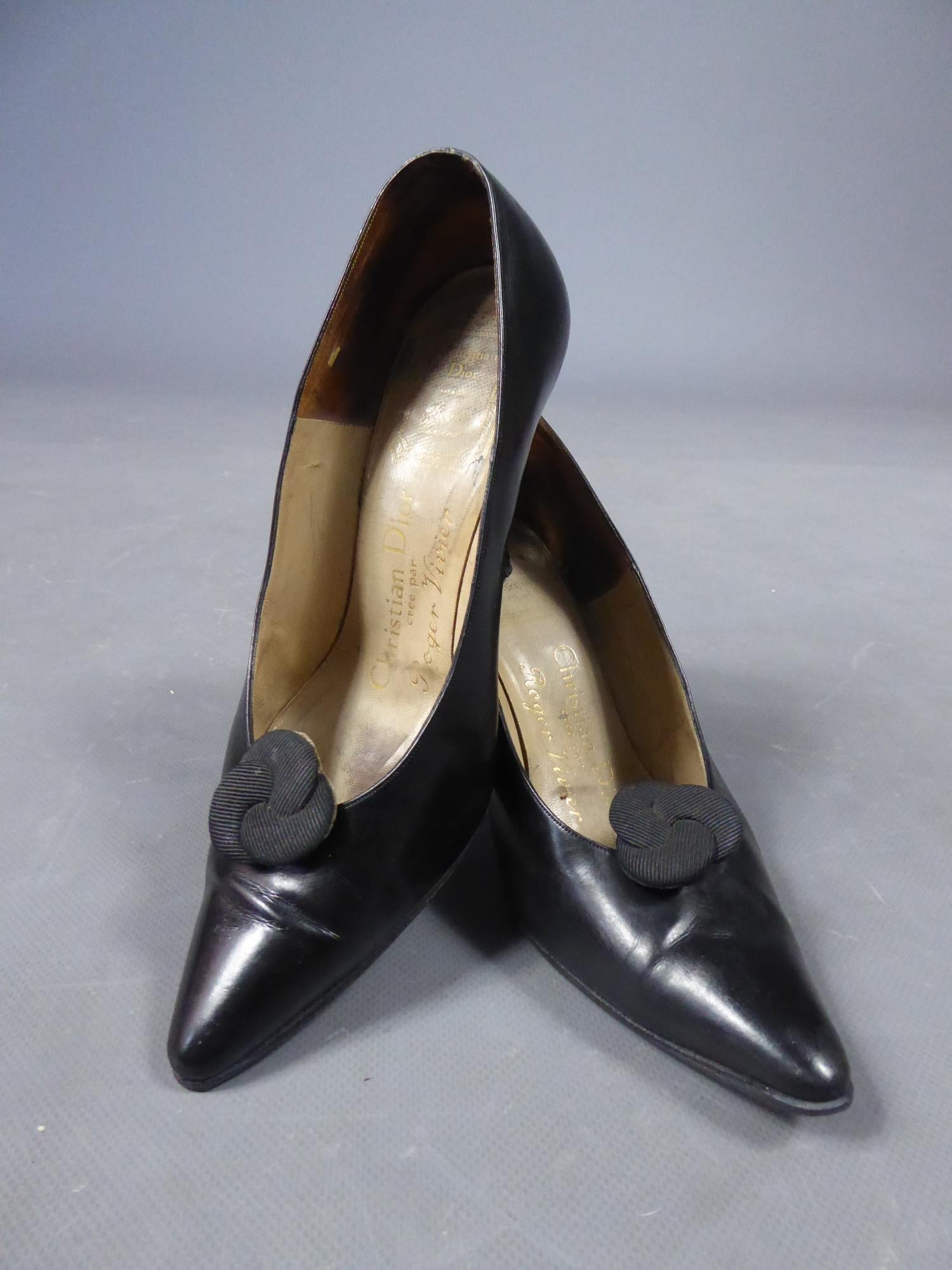 A Christian Dior pair of evening Shoes by Roger Vivier Circa 1960 4