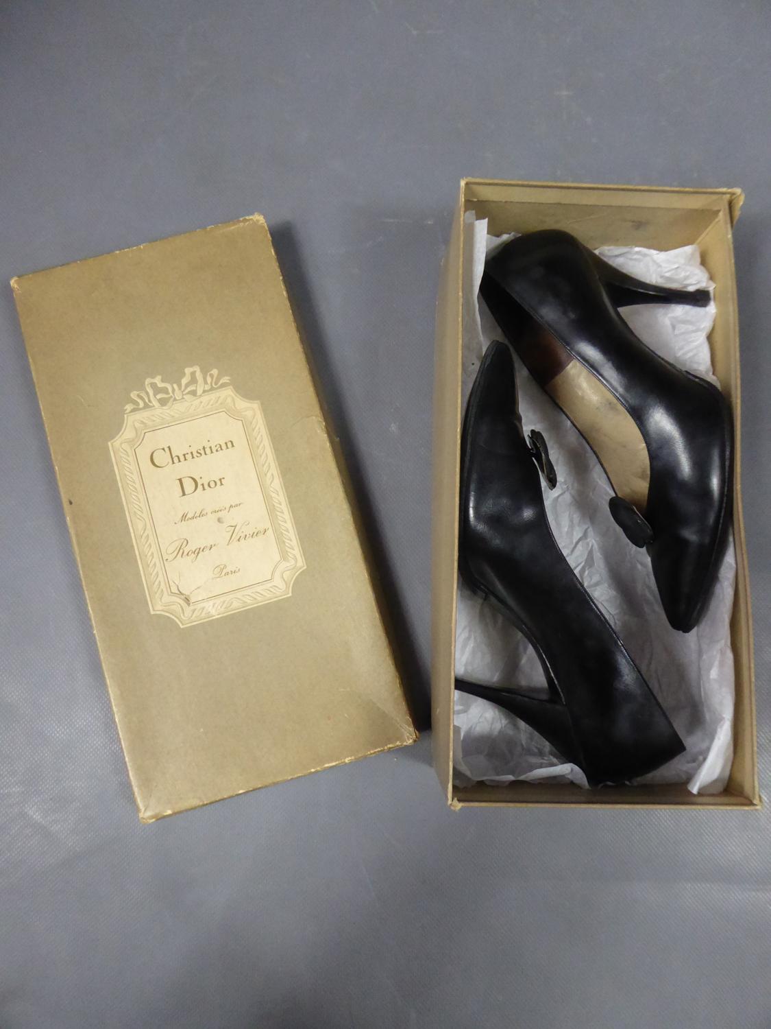 A Christian Dior pair of evening Shoes by Roger Vivier Circa 1960 6