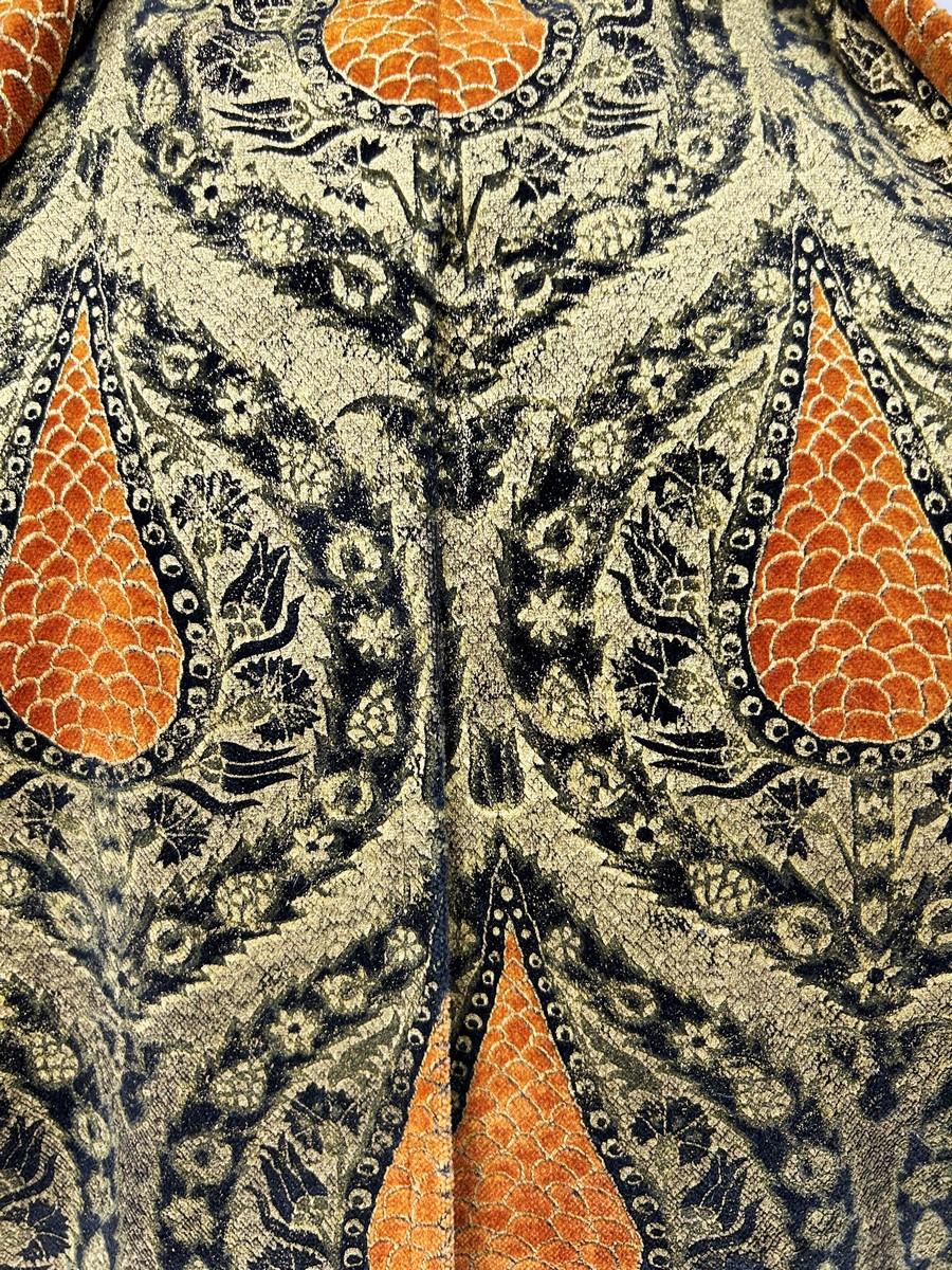 A Christian Lacroix Couture Frock Coat Golden Printed Jacket Circa 1990 For Sale 9