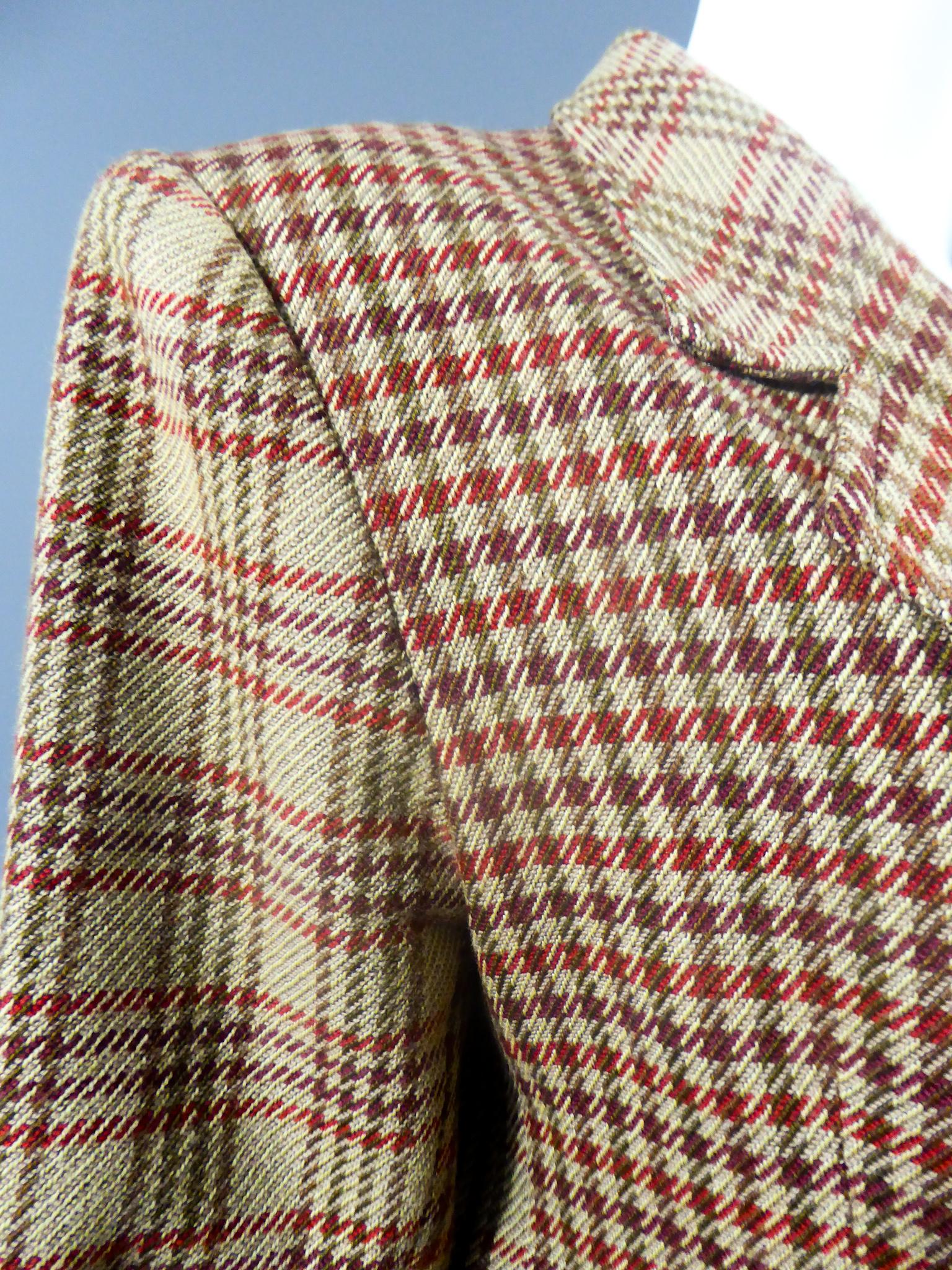 A Christian Lacroix Plaid Wool Jacket Circa 1990 For Sale 6