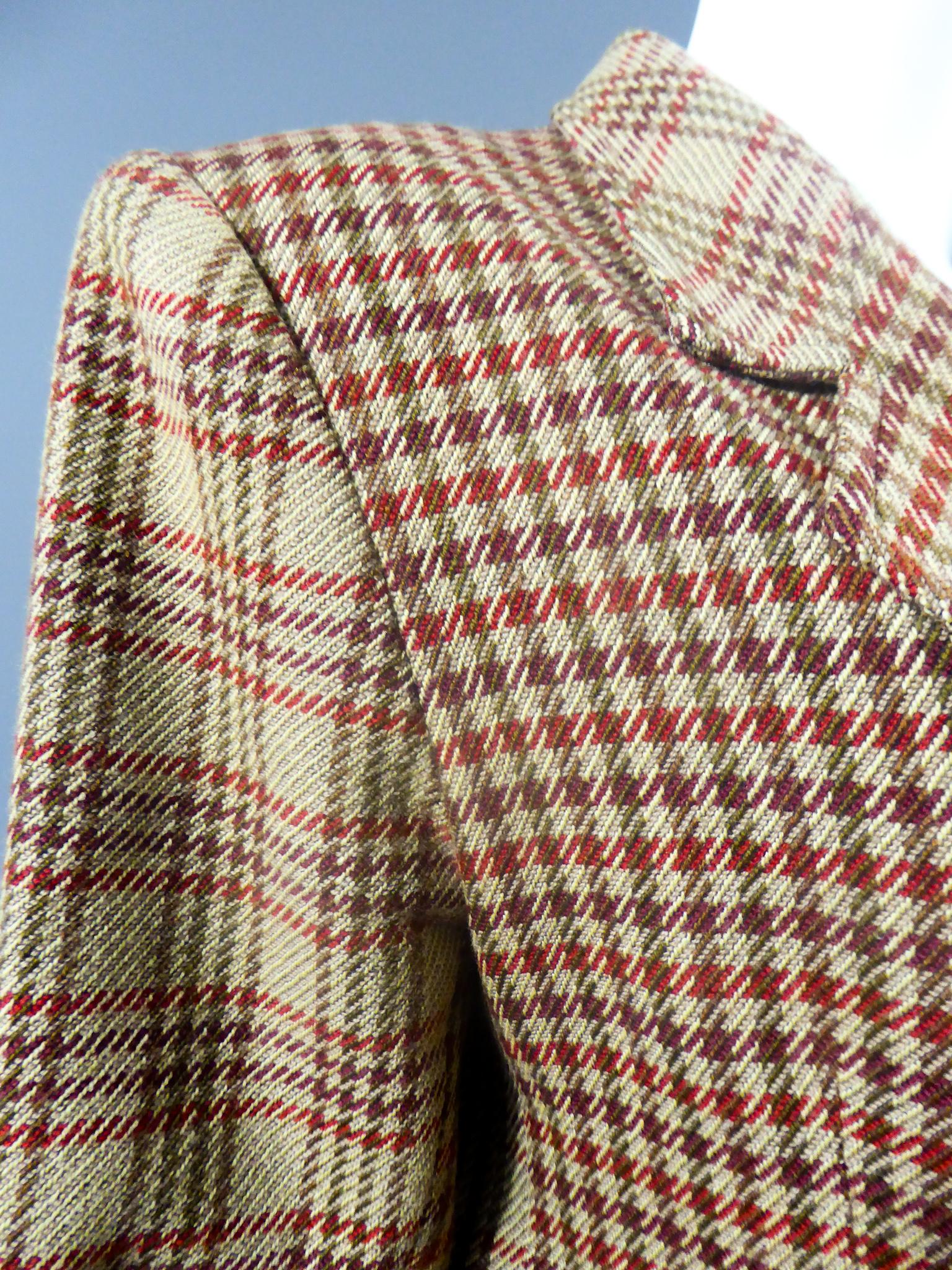 Veste en laine à carreaux de Christian Lacroix Circa 1990 en vente 6