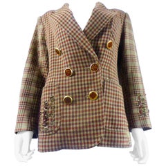 A Christian Lacroix Plaid Wool Jacket - France Circa 1990