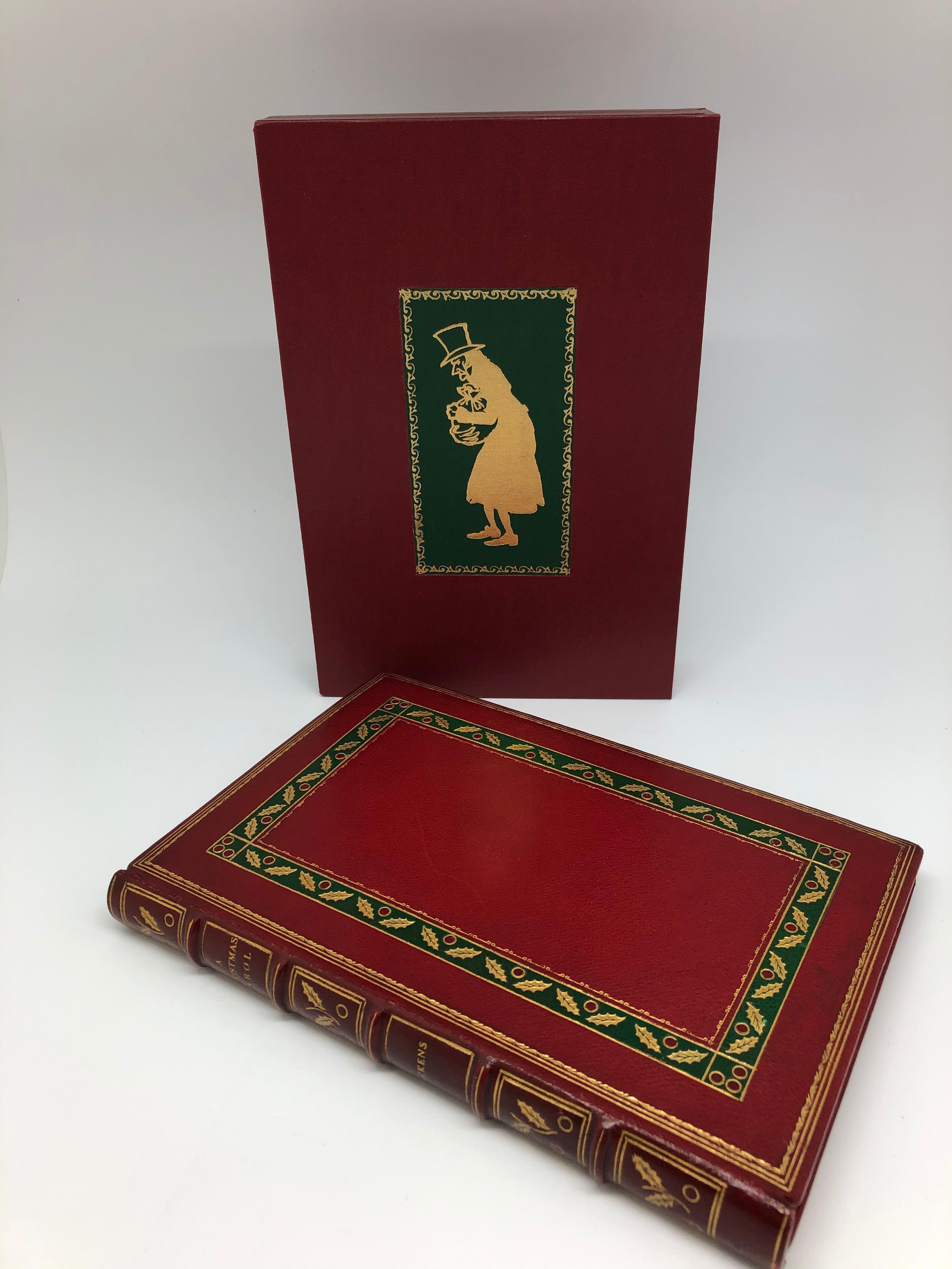 Dickens, Charles. A Christmas Carol in Prose Being a Ghost Story of Yule-Tide. New York: The Roycroft Shop, 1902. First trade edition. Bound in full leather and housed in an archival slipcase.

This beautifully bound 1902 Roycroft edition of Charles