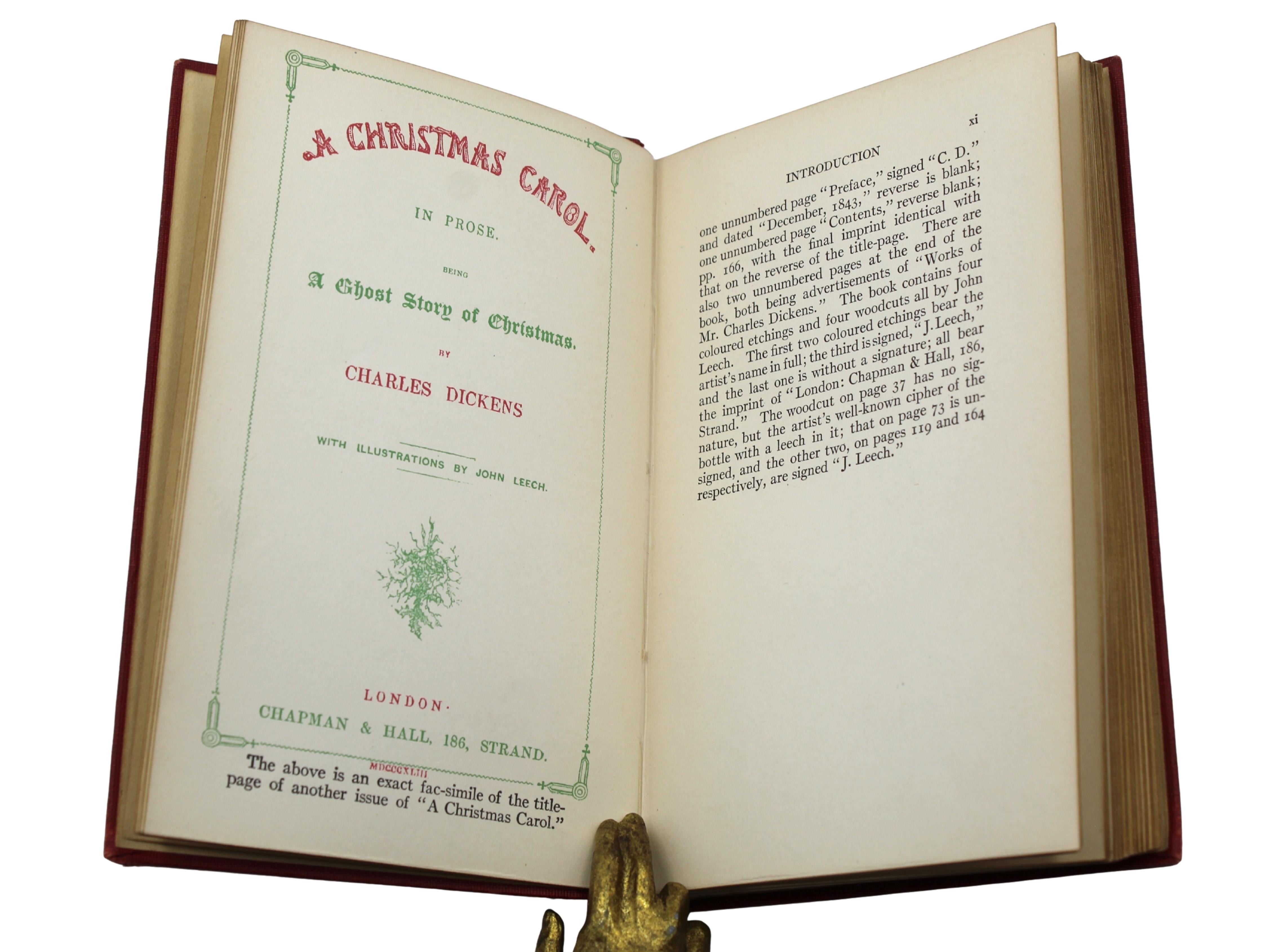 A Christmas Carol by Charles Dickens, Illustrated, Facsimile First Edition, 1914 For Sale 2