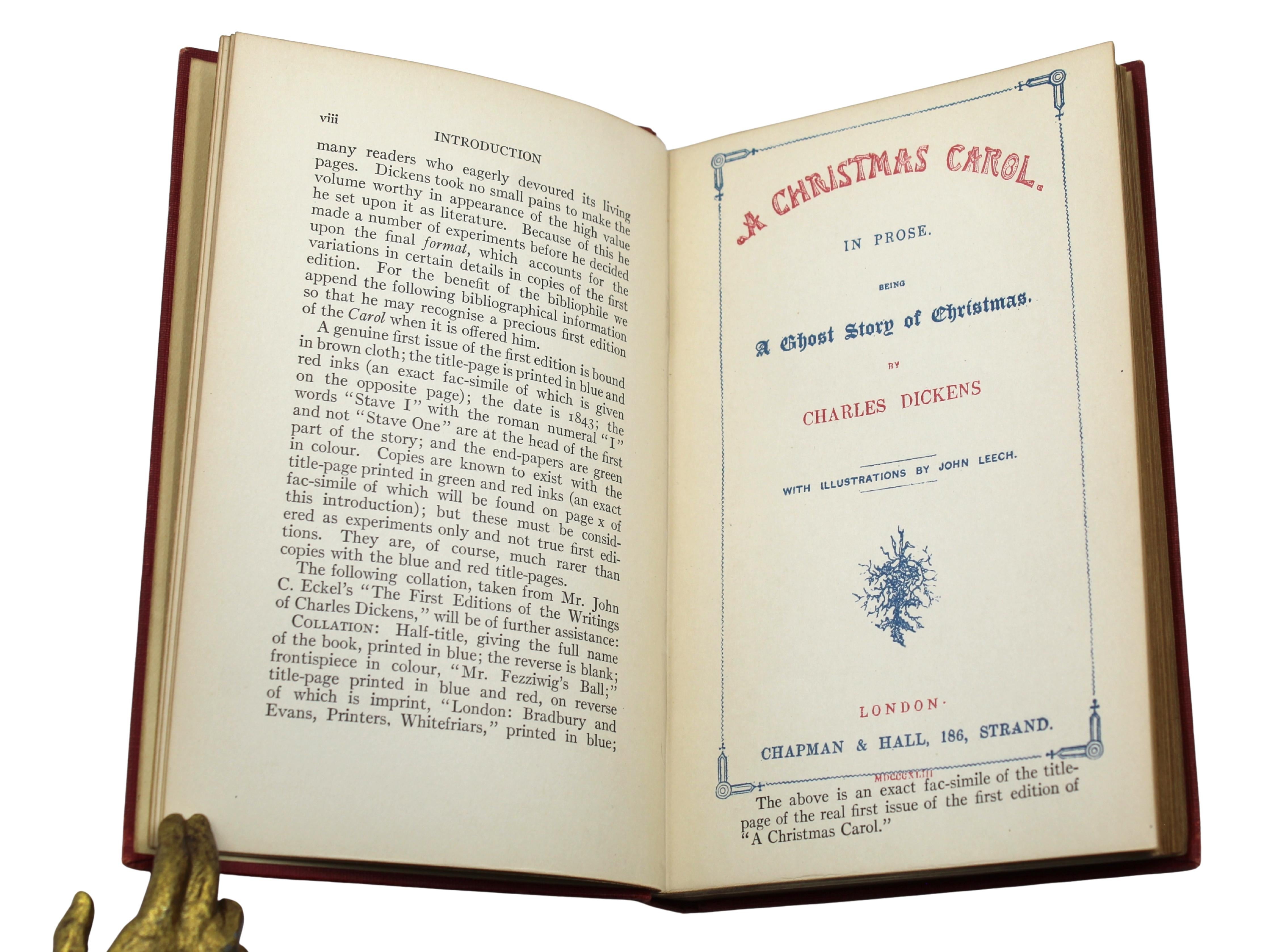 A Christmas Carol by Charles Dickens, Illustrated, Facsimile First Edition, 1914 For Sale 1