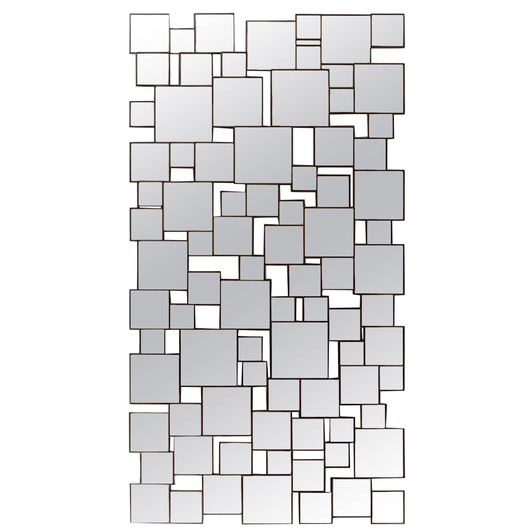 Christopher Guy "Carree" Specchio da parete, grande forma e scala, stile brutalista