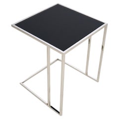 Used Chrome and Glass Side Table