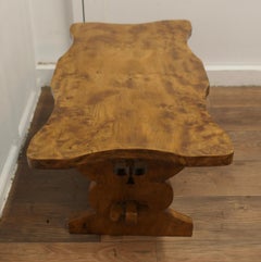 A Chunky Solid Elm Irish Coffee Table  This is a very sturdy table