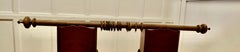 Chunky Victorian Mahogany Curtain Pole with Rings