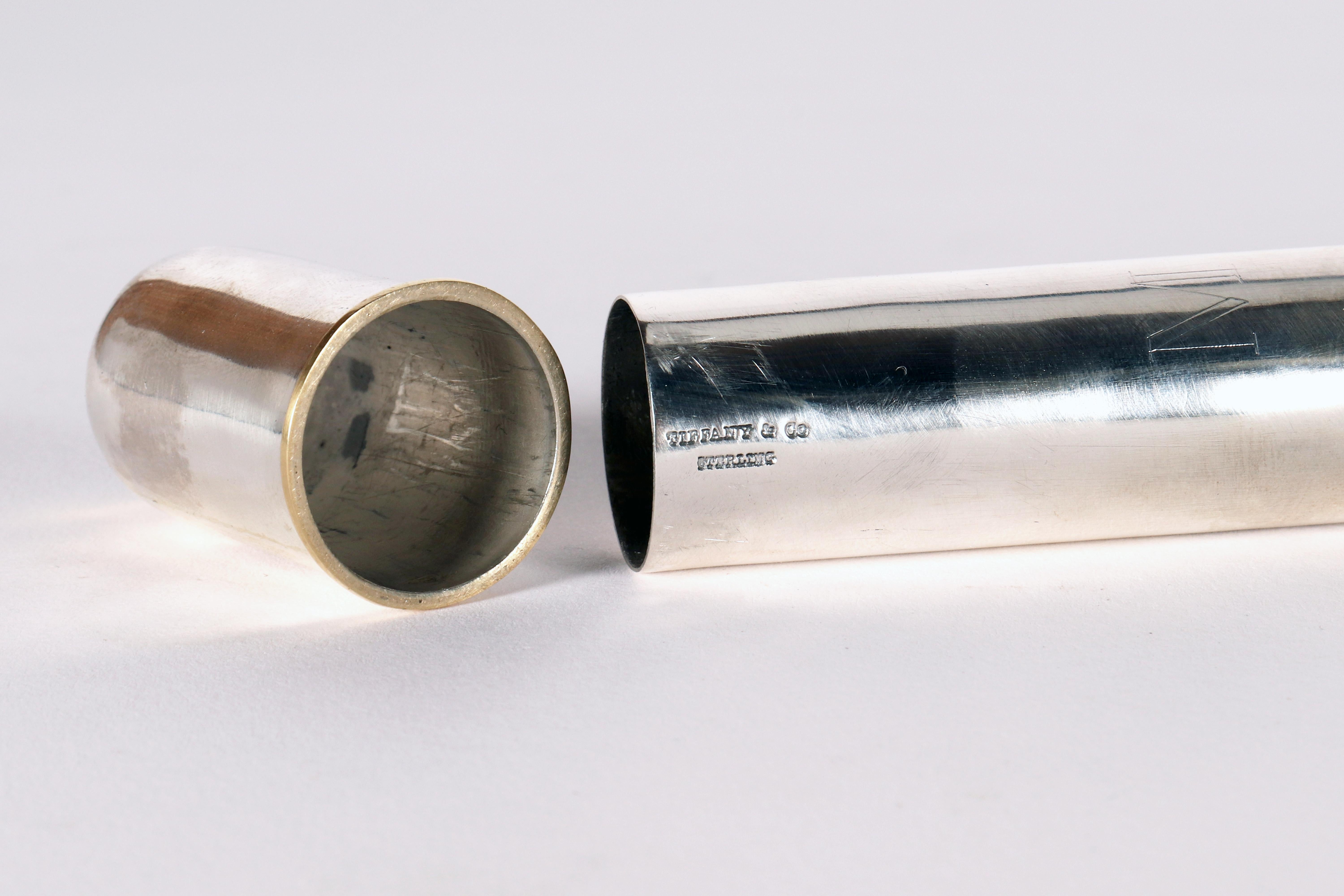 A cigar holder, silver sterling 925/1000, signed Tiffany, United States 1930. For Sale 3