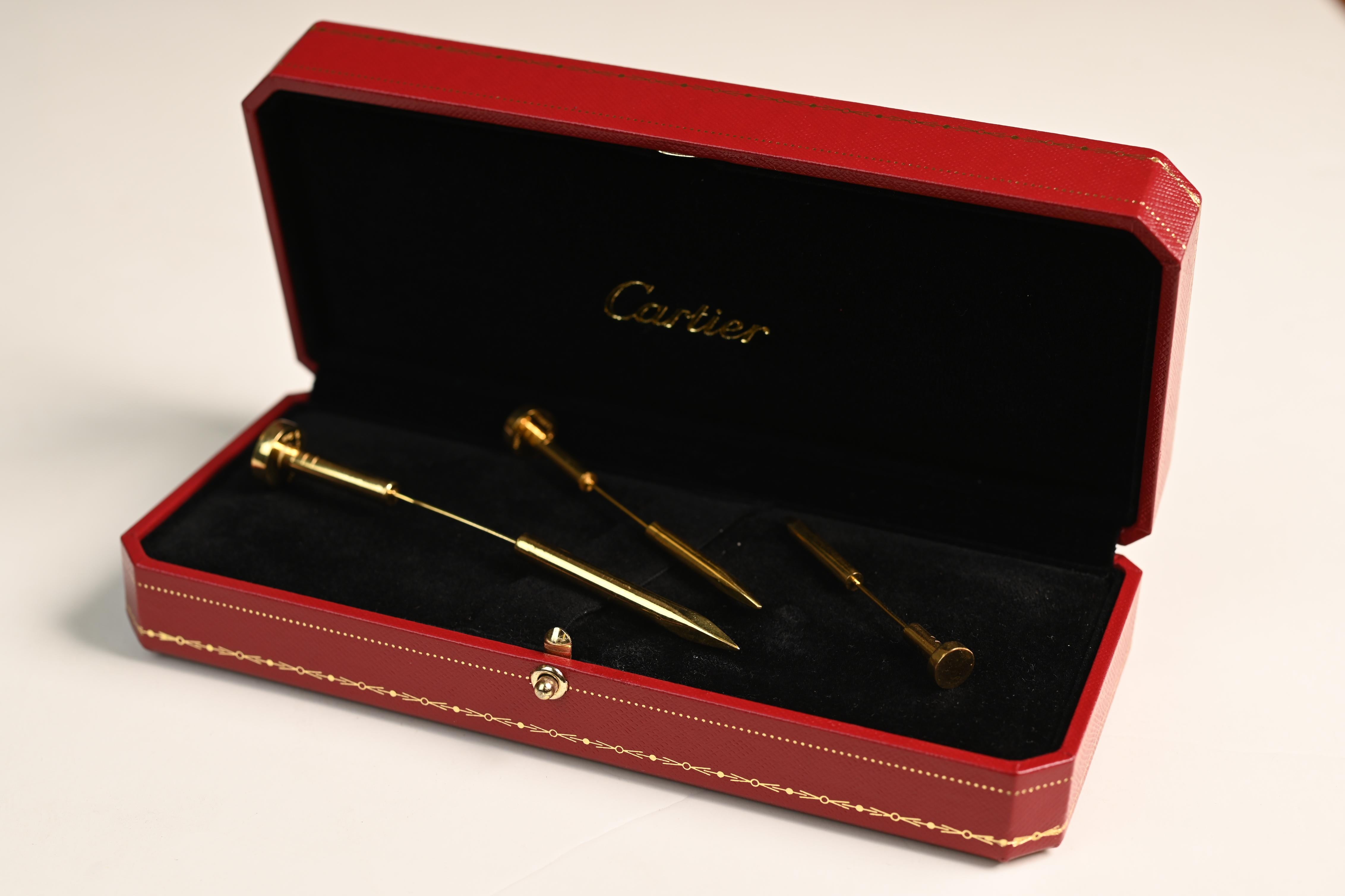 A. Cipullo For Cartier Jabot Pins, Yellow Gold 2