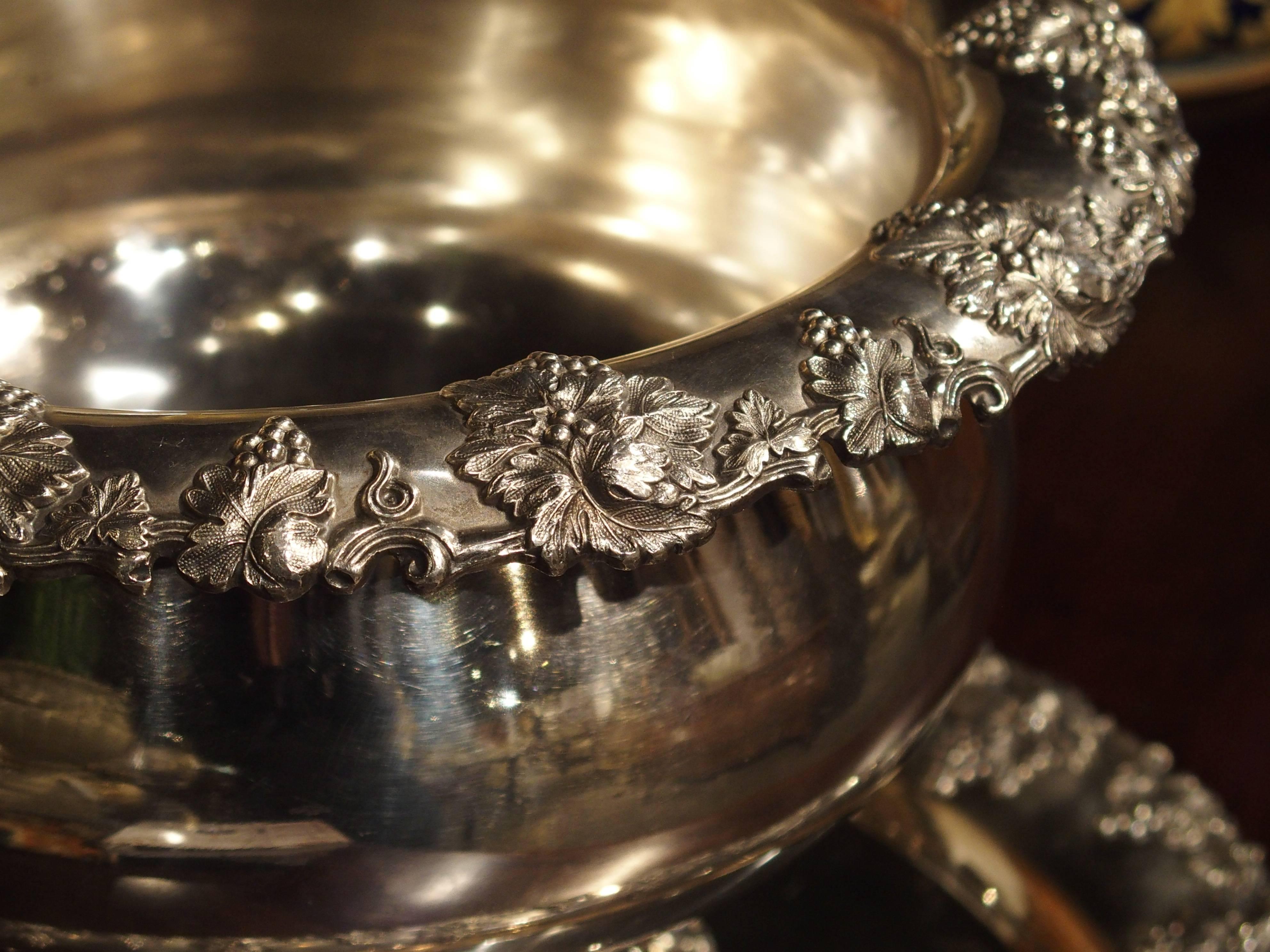 Silver Plated Punch Bowl and Tray, circa 1900 3