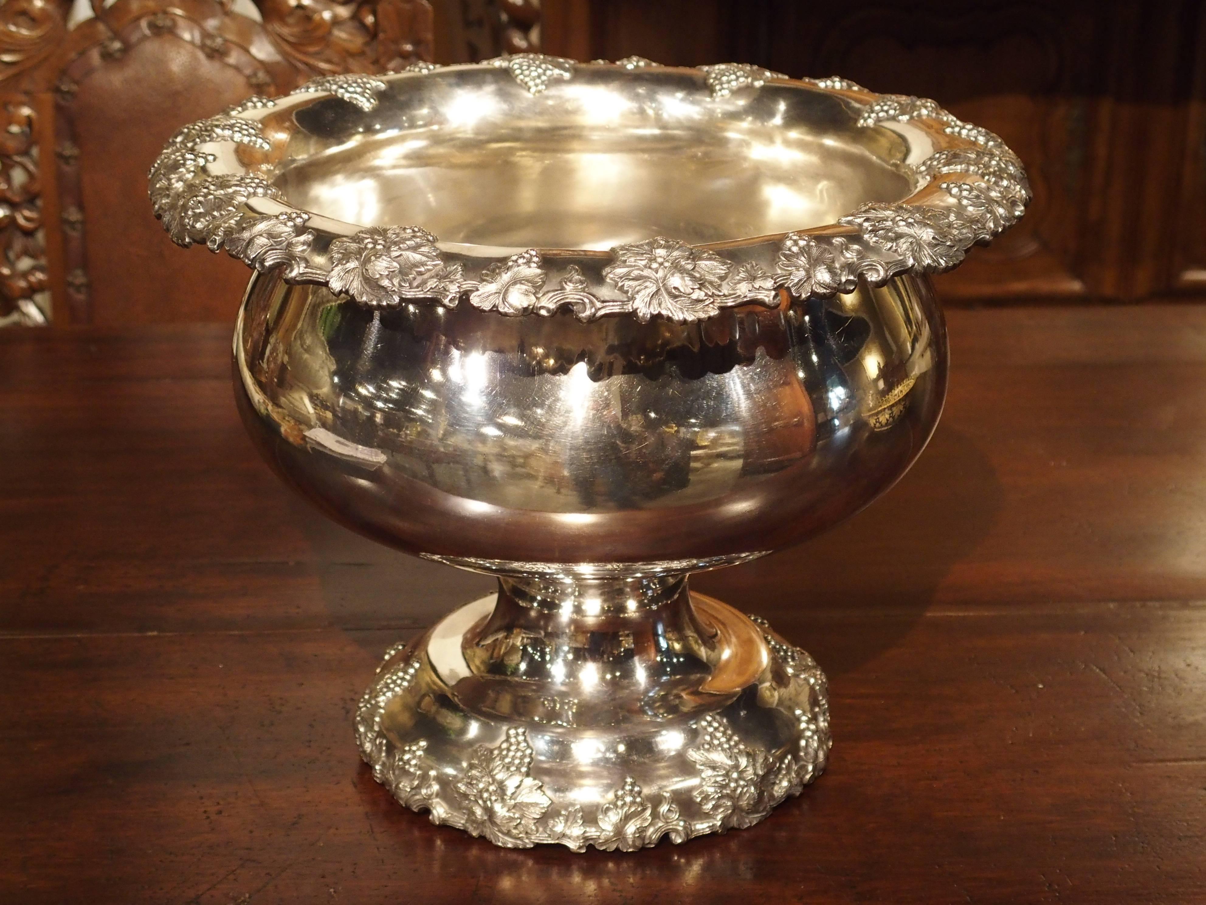 antique silver plated punch bowl