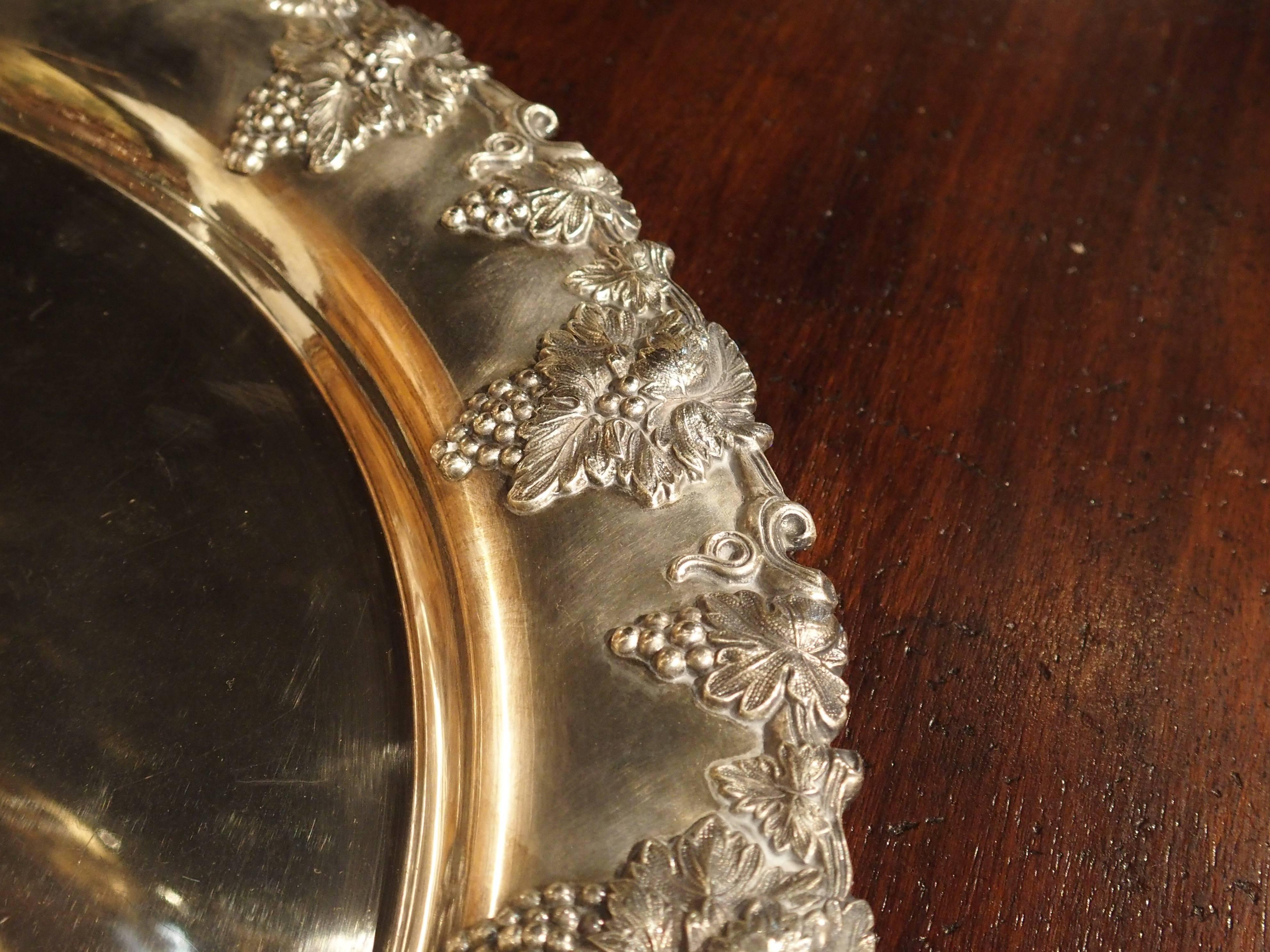 Late 19th Century Silver Plated Punch Bowl and Tray, circa 1900