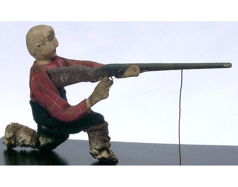 Circa 1910 Hand Carved Folk Art Rifleman from a Logging Assemblage For ...