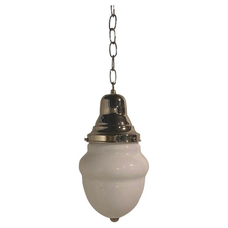 Early 20th Century 1920's French Small Opaline Glass Light Fixtures For Sale