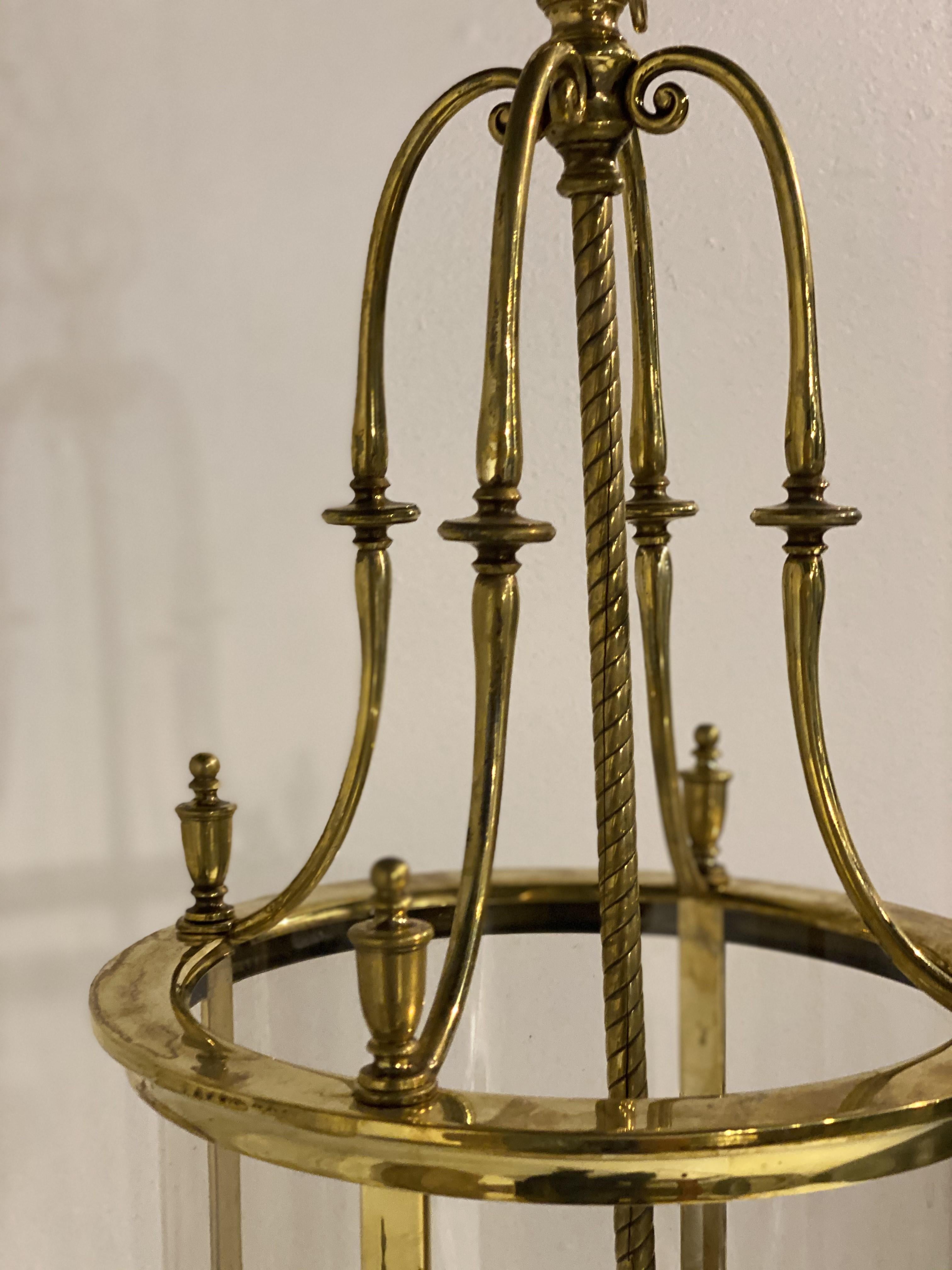 Early 20th Century 1920's Caldwell Gilt Bronze Lantern For Sale