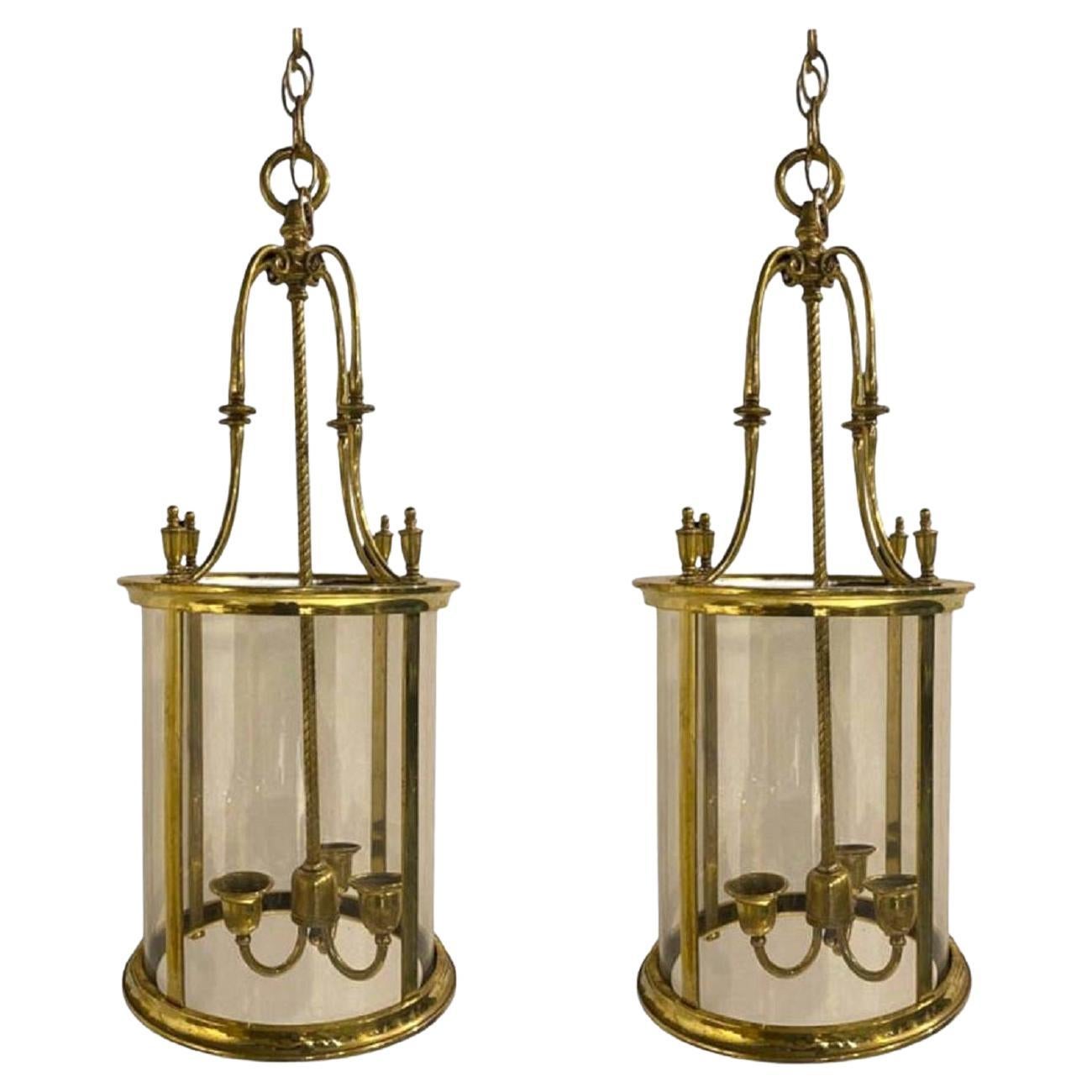 1920's Caldwell Gilt Bronze Lantern For Sale