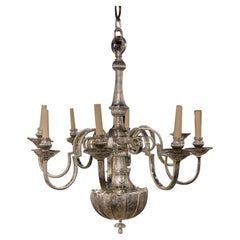 1920's Silver Plated Caldwell Engraved Chandelier with