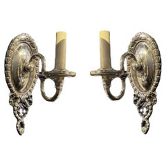 1920er Jahre Versilberte Caldwell One Light Sconces