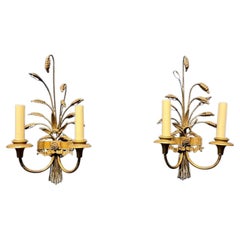 1920's Gilt Metal Caldwell Sconces