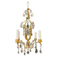 Vintage 1930’s French Bagues Small Elegant Chandelier