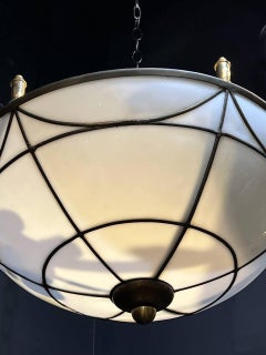 1930's Leaded Glass Light Fixture