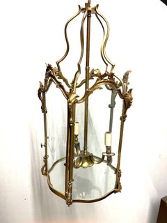 1940's  French Gilt Bronze Lantern