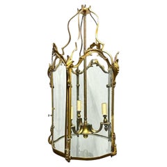 A circa 1940's  French gilt bronze lantern