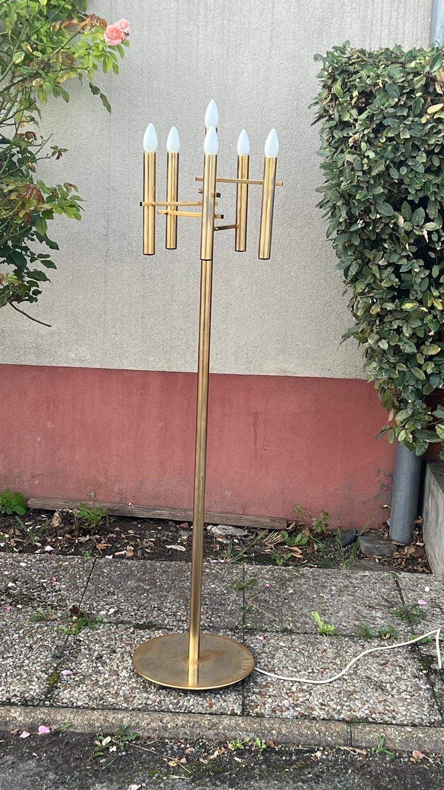 Altro Lampada da terra in ottone del 197 circa in vendita