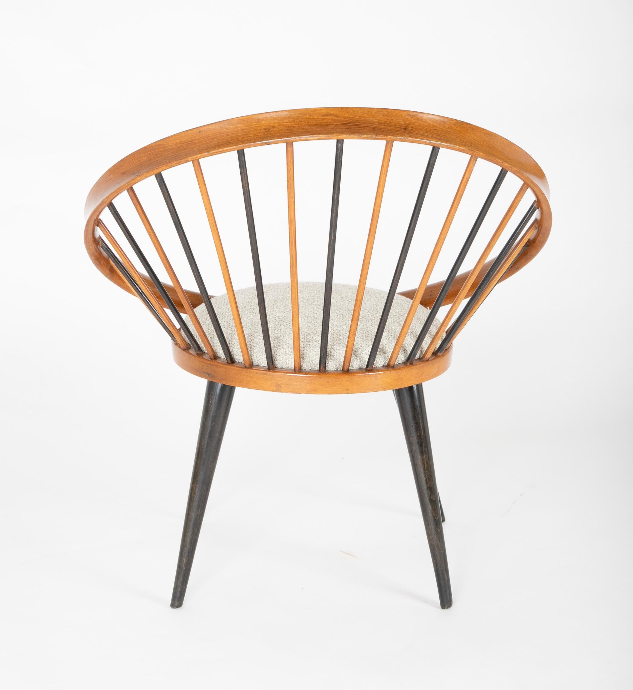Birch Circle Chair Designed by Yngve Ekstrom For Sale