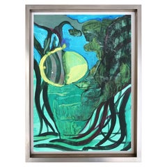 "A Circle of Light" 2019-20 Tempera & Acrylic on Paper by Alessandro Roma