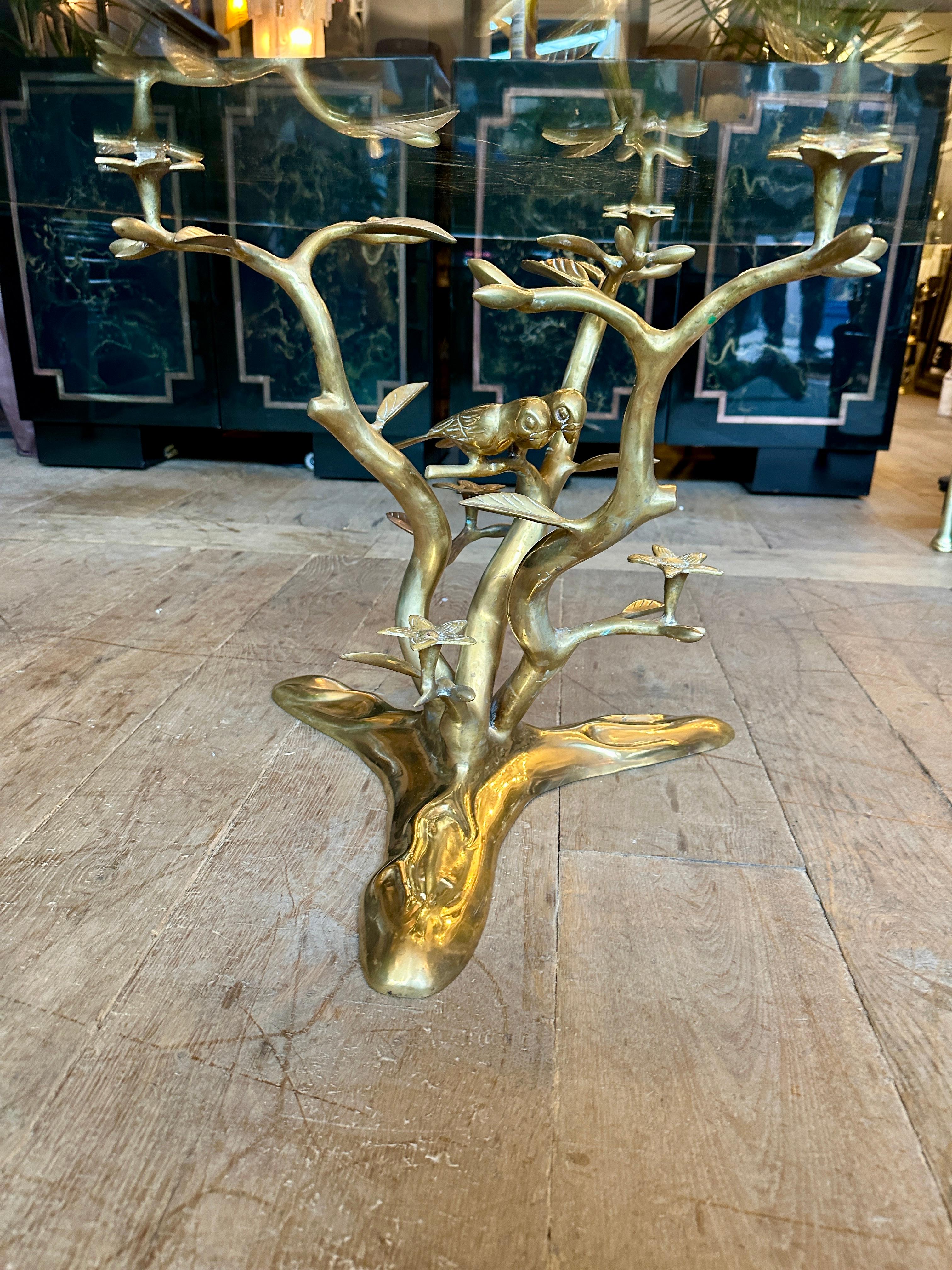 A Circular Brass Coffee Table By Willy Daro 5