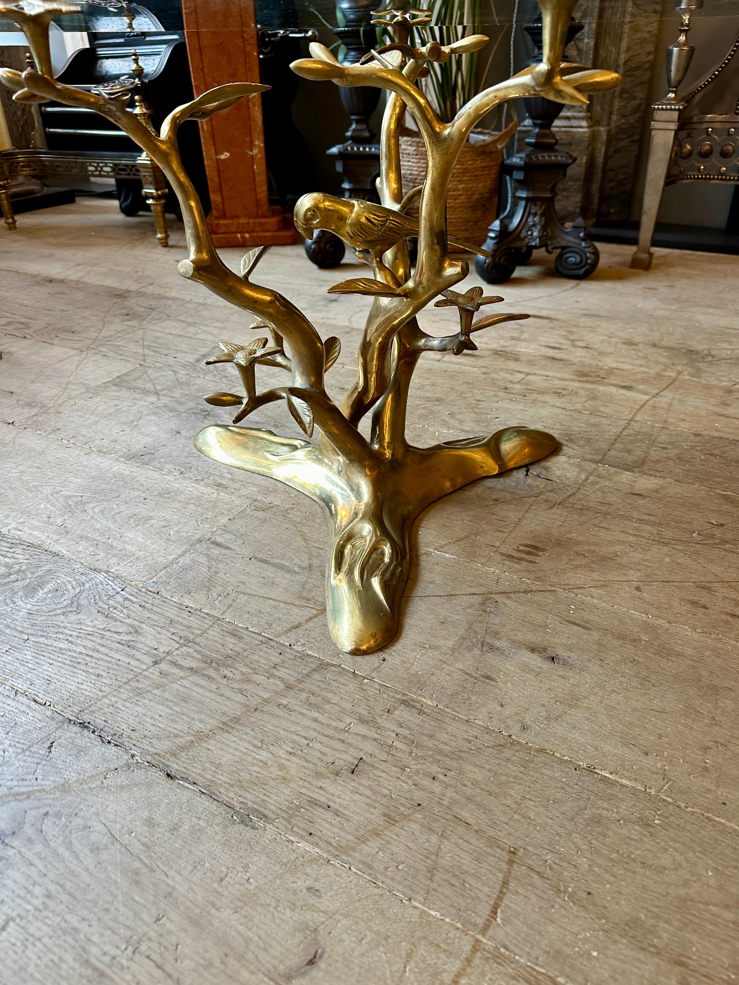 Late 20th Century A Circular Brass Coffee Table By Willy Daro