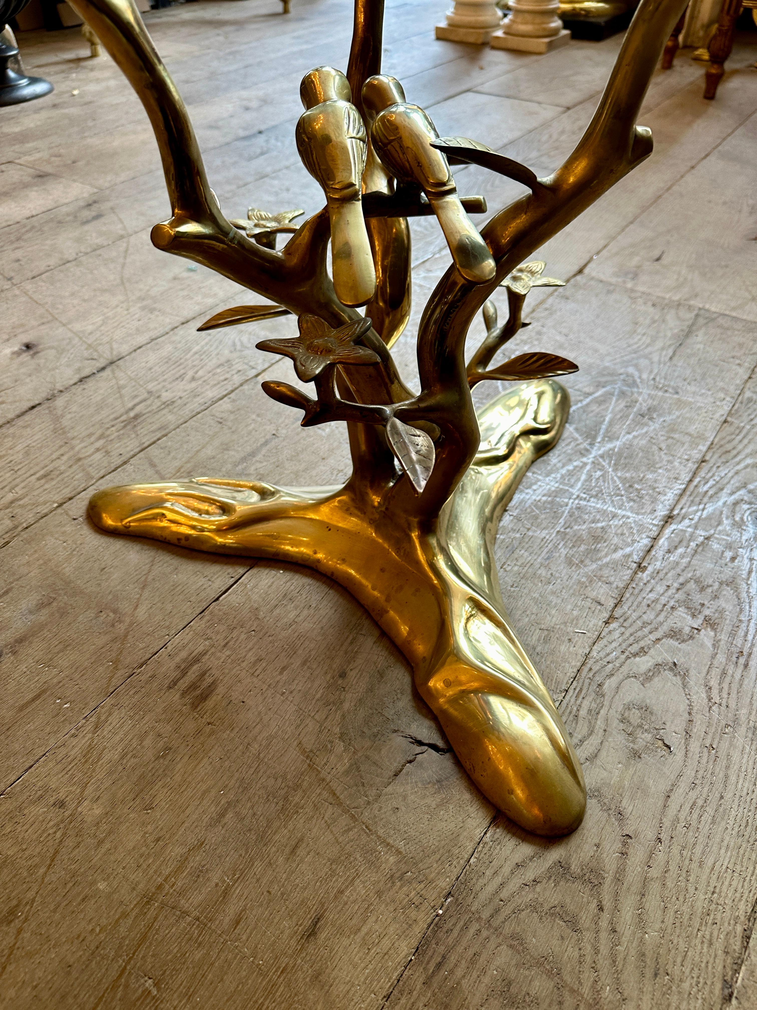A Circular Brass Coffee Table By Willy Daro 1