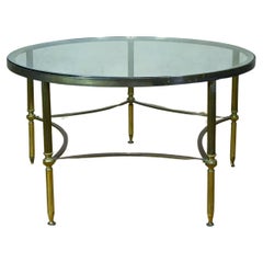 A Circular Brass Low Coffee Table - Labarge