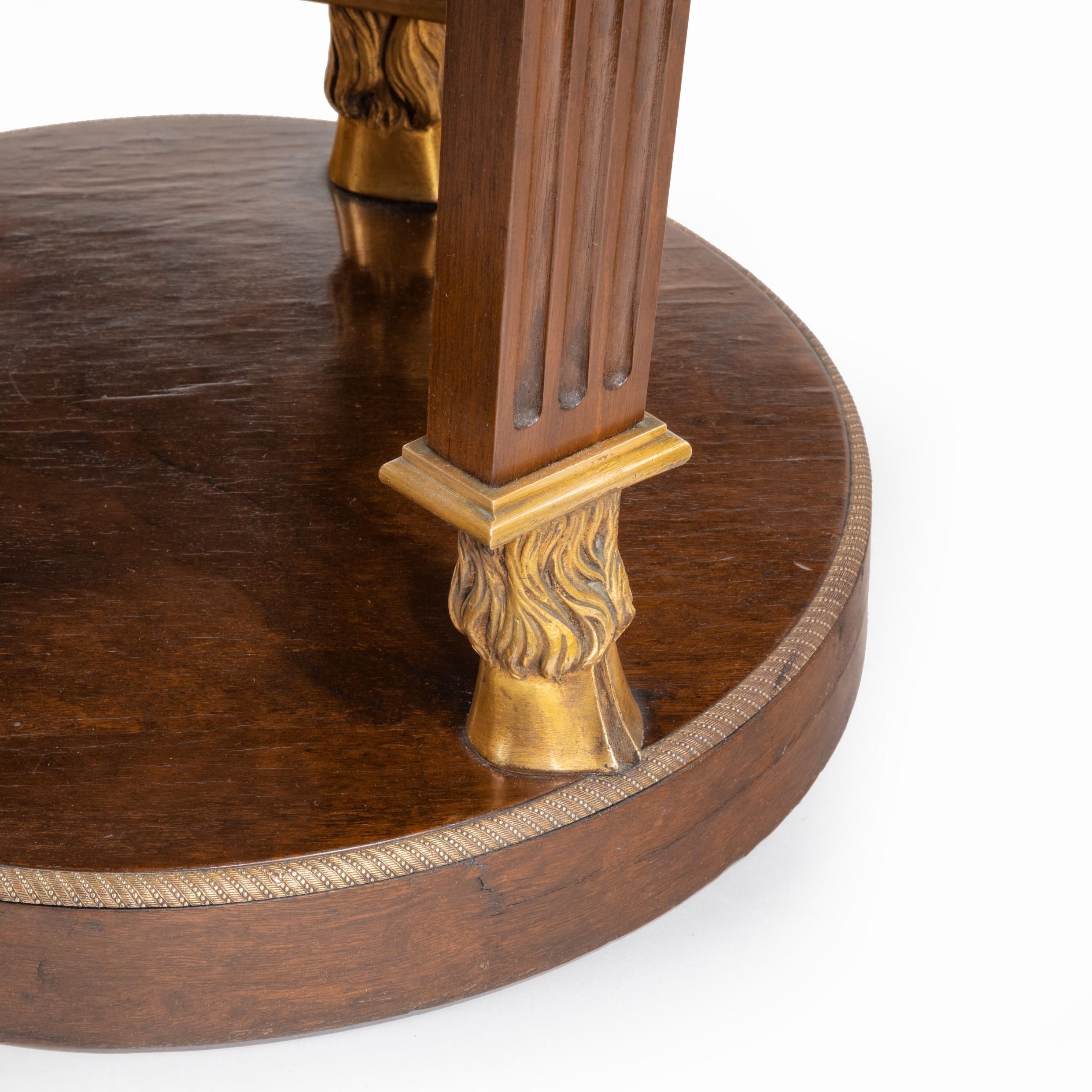 19th Century Circular Mahogany Guéridon in Manner of Zwiener For Sale